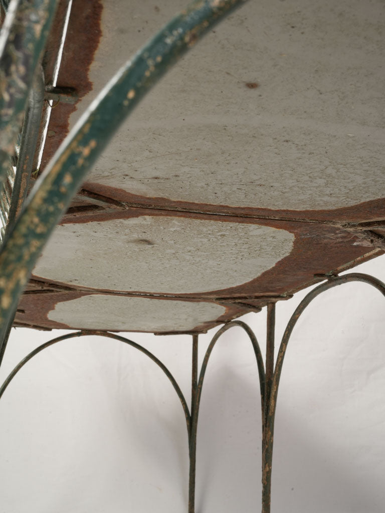 Elegant Late 19th-Century French Wrought-Iron Garden Bench W/ Lyre Back - 61½"