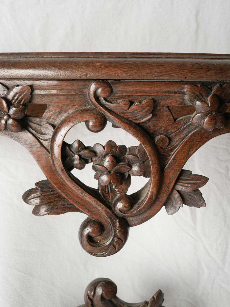 Vintage Aged Patina Oak Console