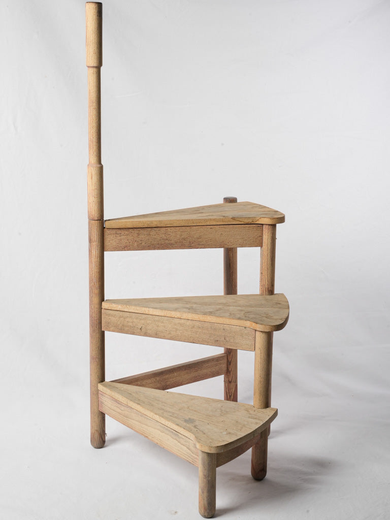 Rustic mid-century library stool