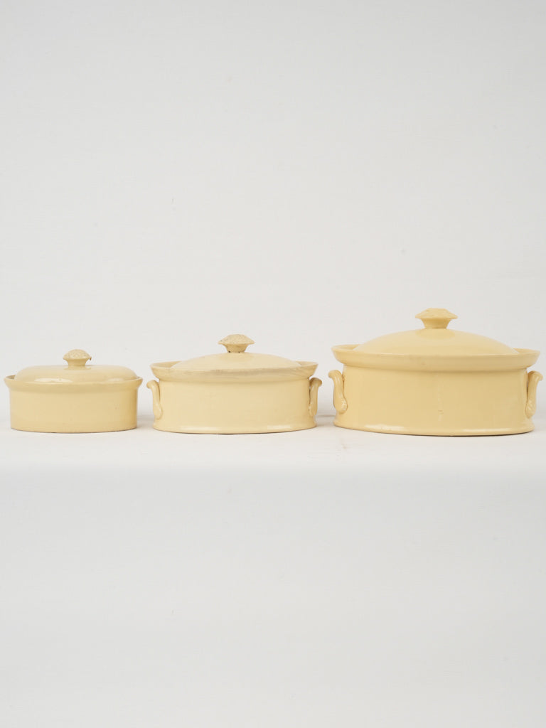Charming Sarreguemines Faience Tureens