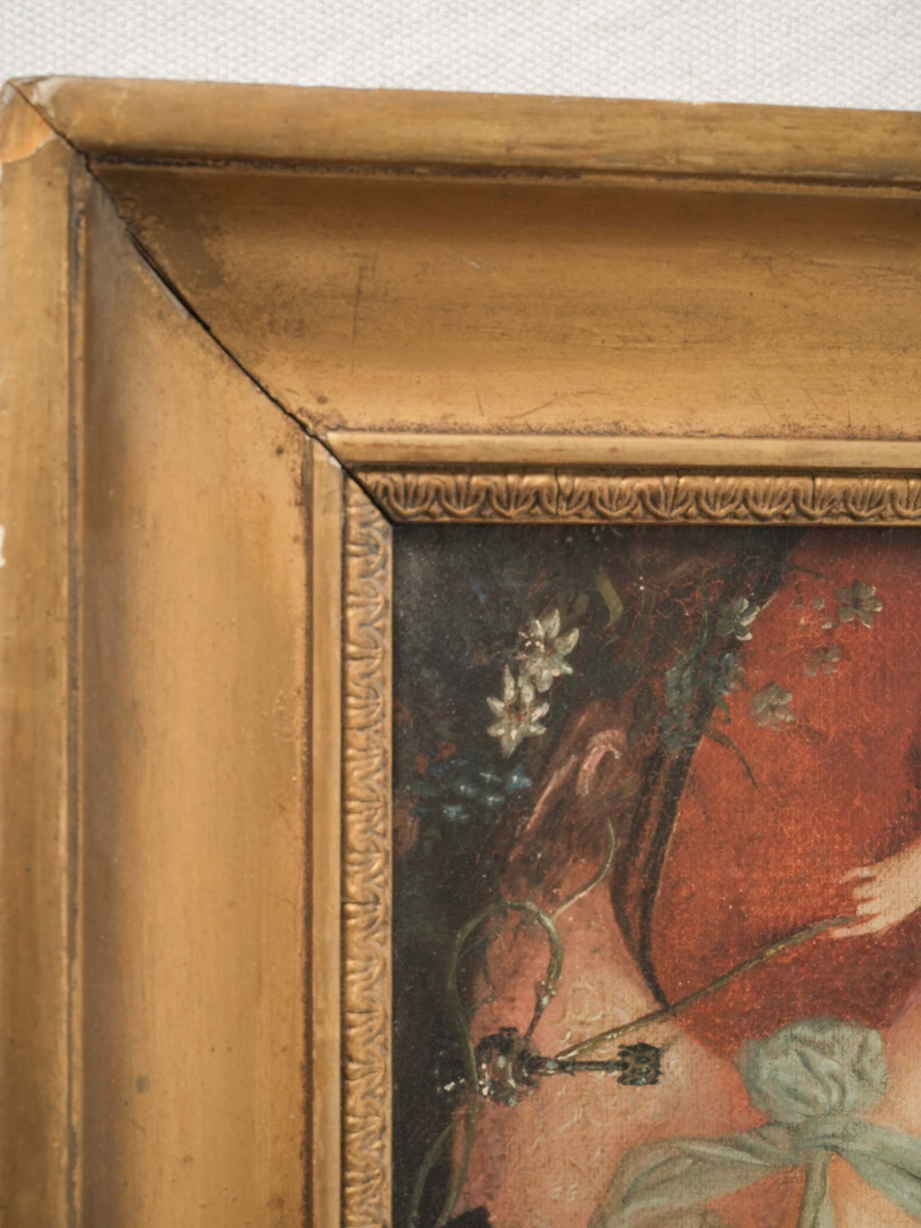 Fine craquelure Orientalist painting.
