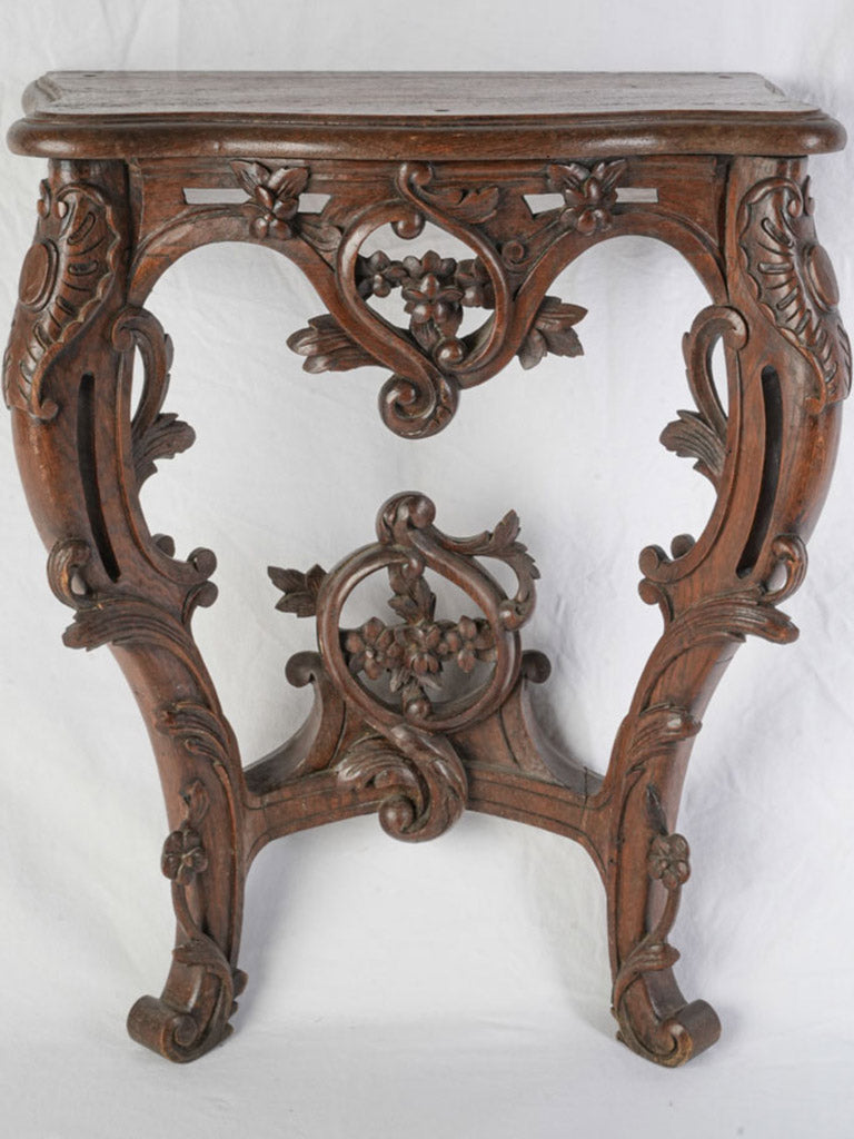 Petite Carved French Console Table