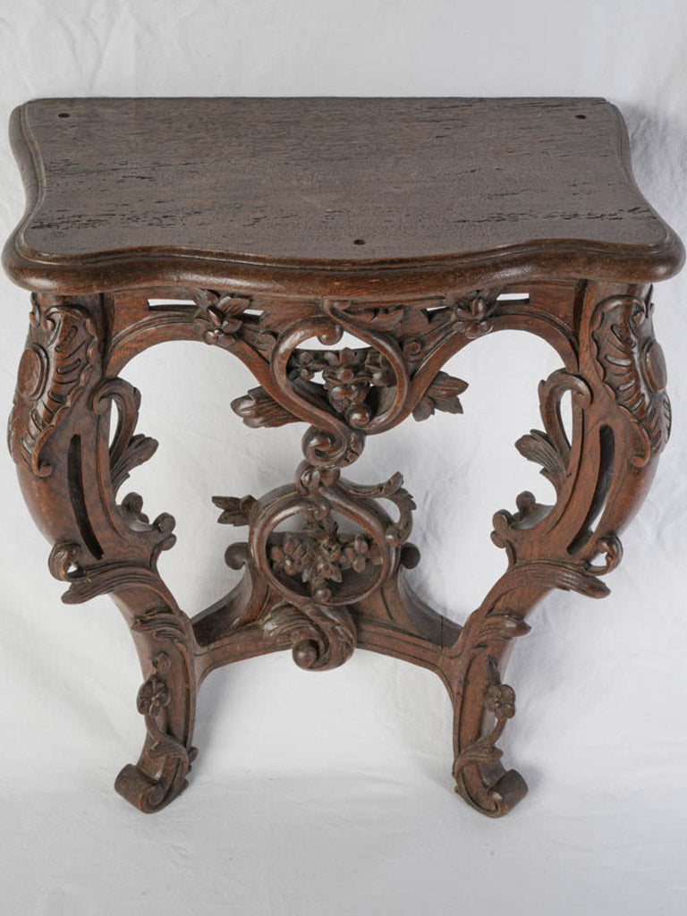 Ornamental Nut-Brown Rococo Console