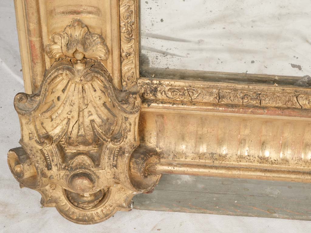 Classical Vintage Giltwood Statement Mirror