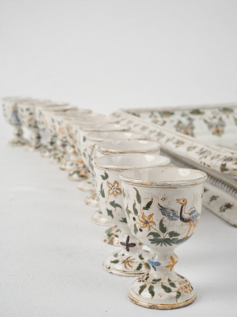 Artisan-Initialed Antique Egg Cups