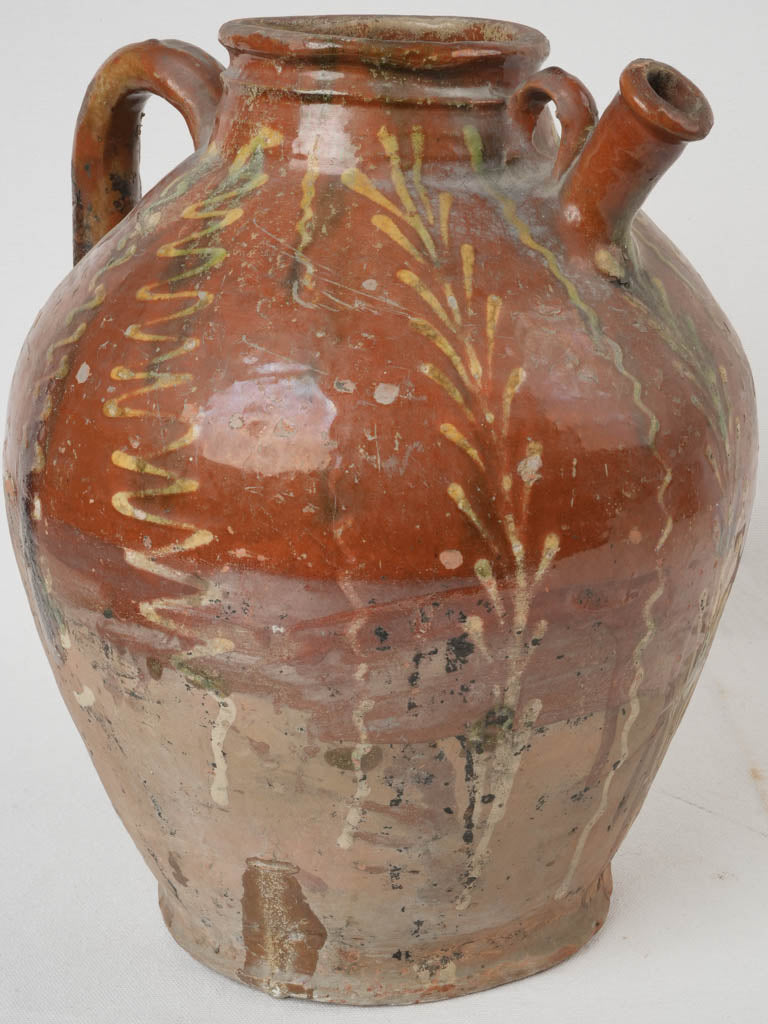 Aged French country pottery