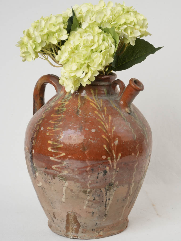 Rustic Provençal-style painted jug