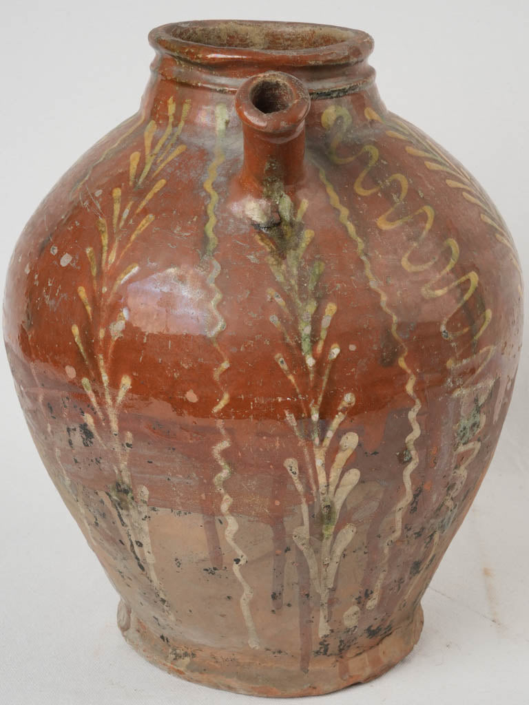 Handcrafted decorative terracotta vessel