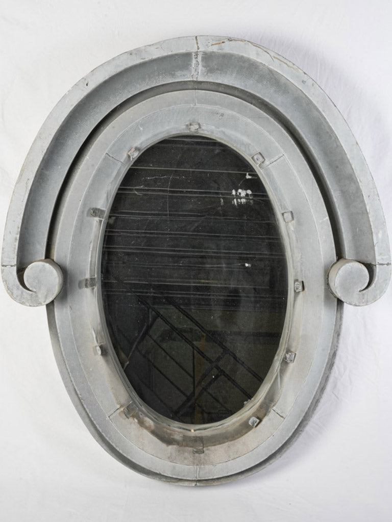 Vintage Haussmannian zinc mirror
