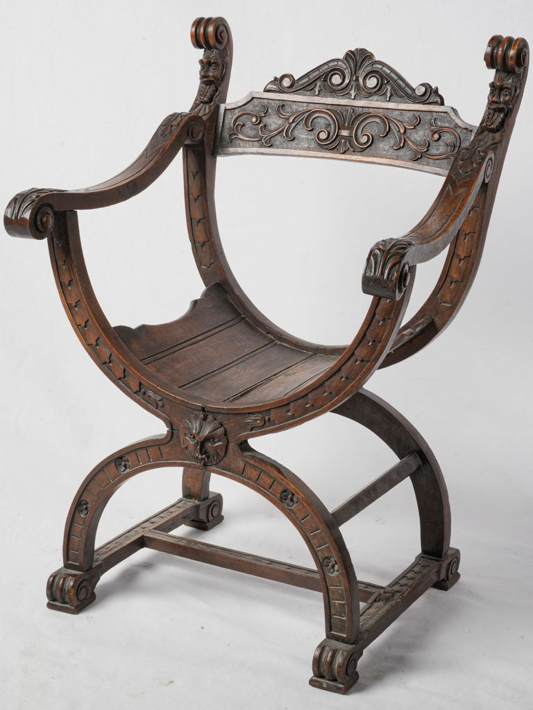 Ornate carved Renaissance Revival chair