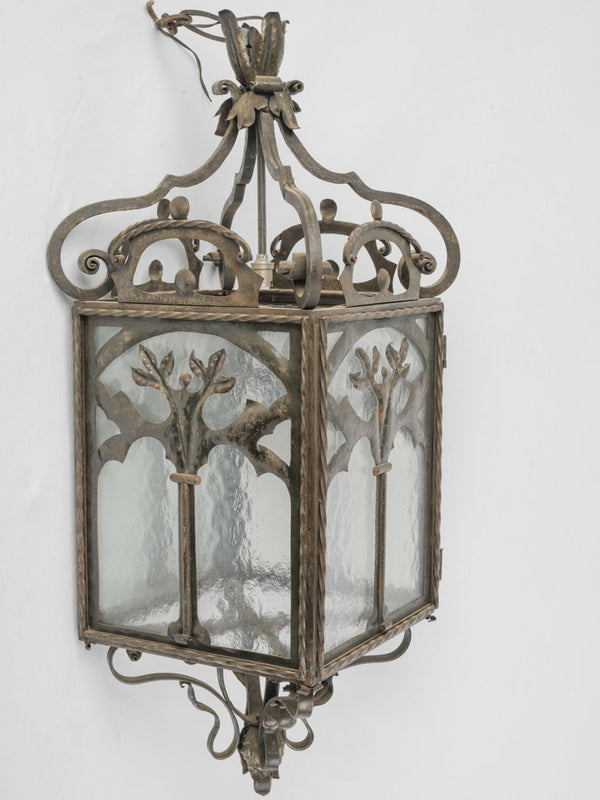 Vintage wrought iron Art Nouveau lantern