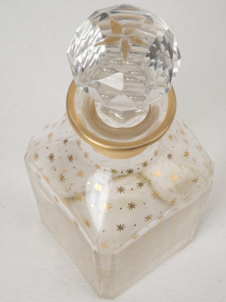 Hand-applied enamel gilded carafe