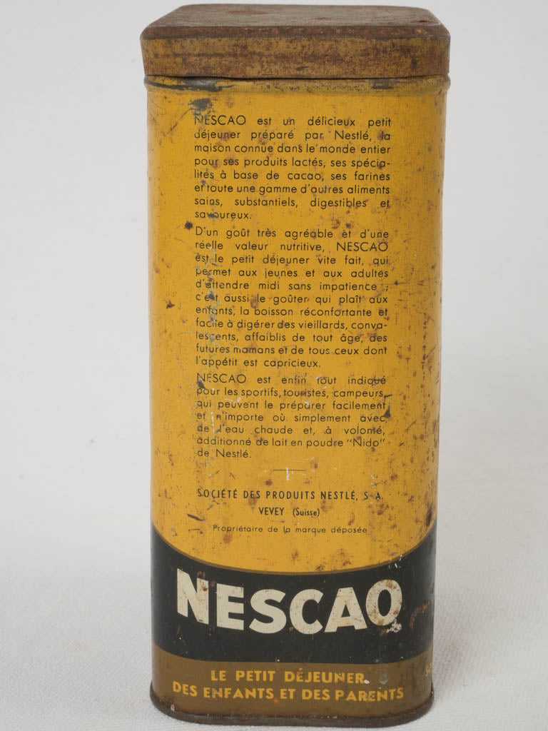 Decorative antique cocoa tin