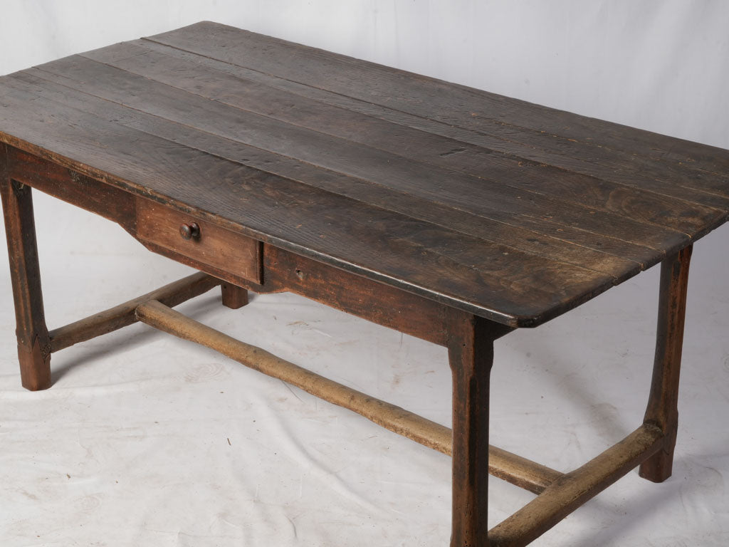 Solid oak plank top table