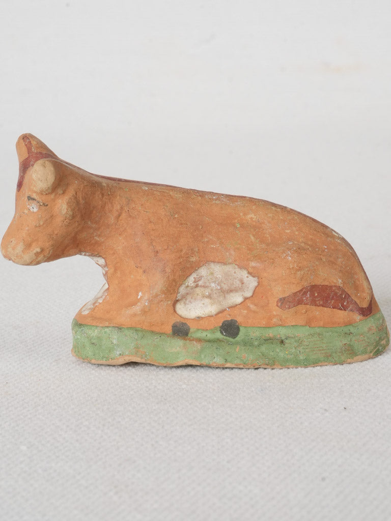 19th-century handcrafted cow Santon