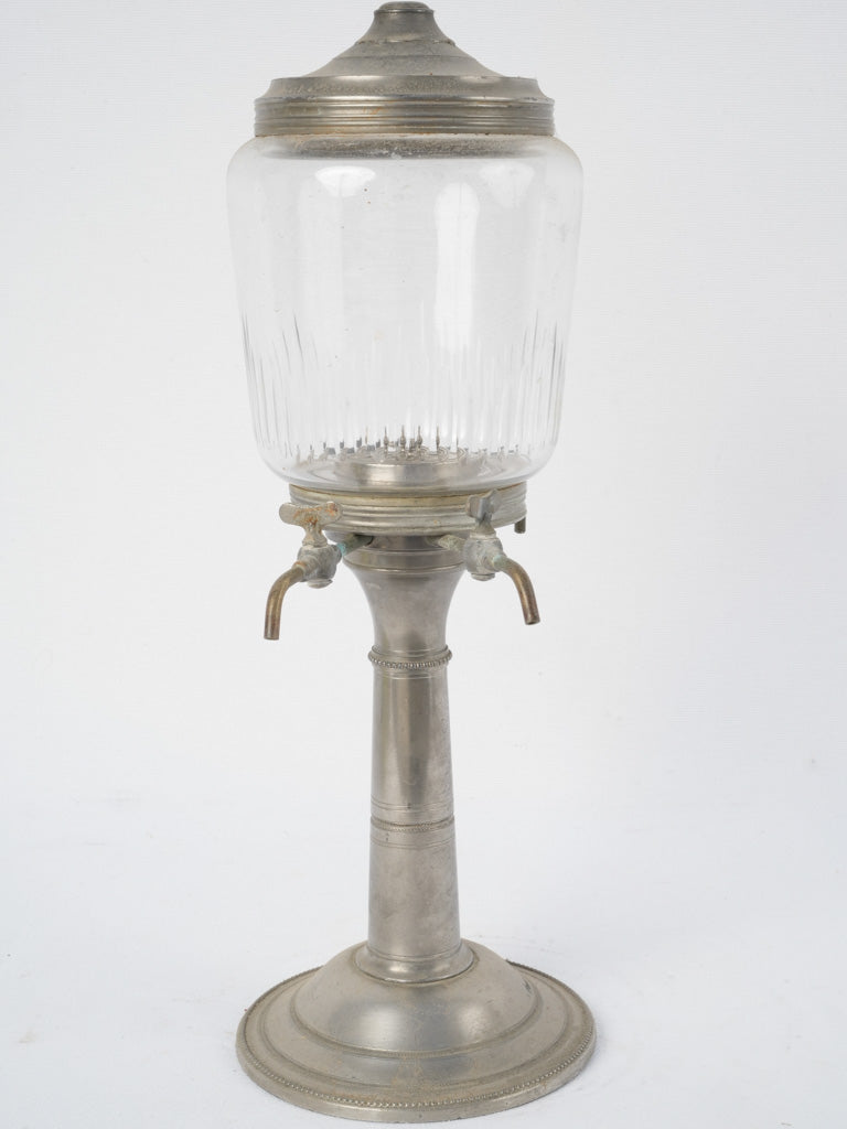 Decorative metal column absinthe dispenser