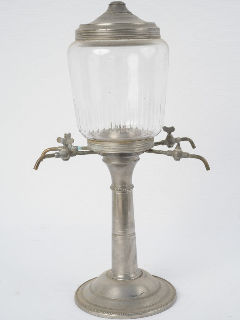 Delicate glass-top absinthe fountain