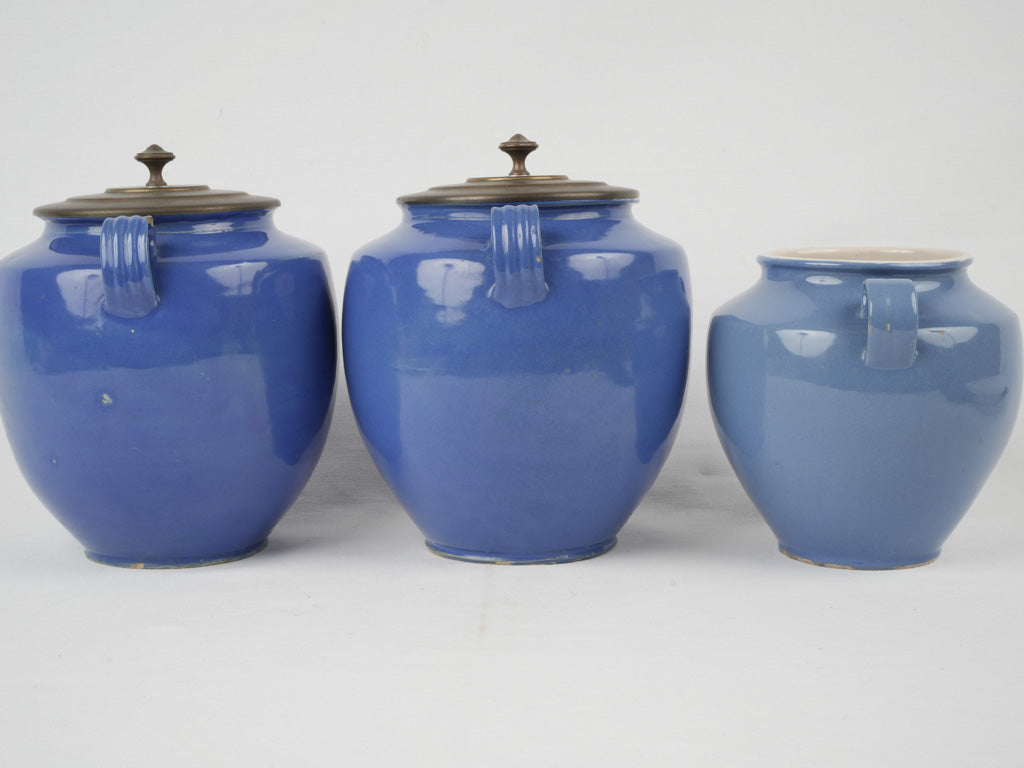 Coastal French antique ceramic vessels