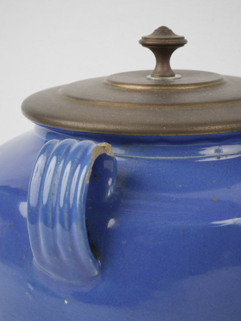Rustic vintage blue crockery set