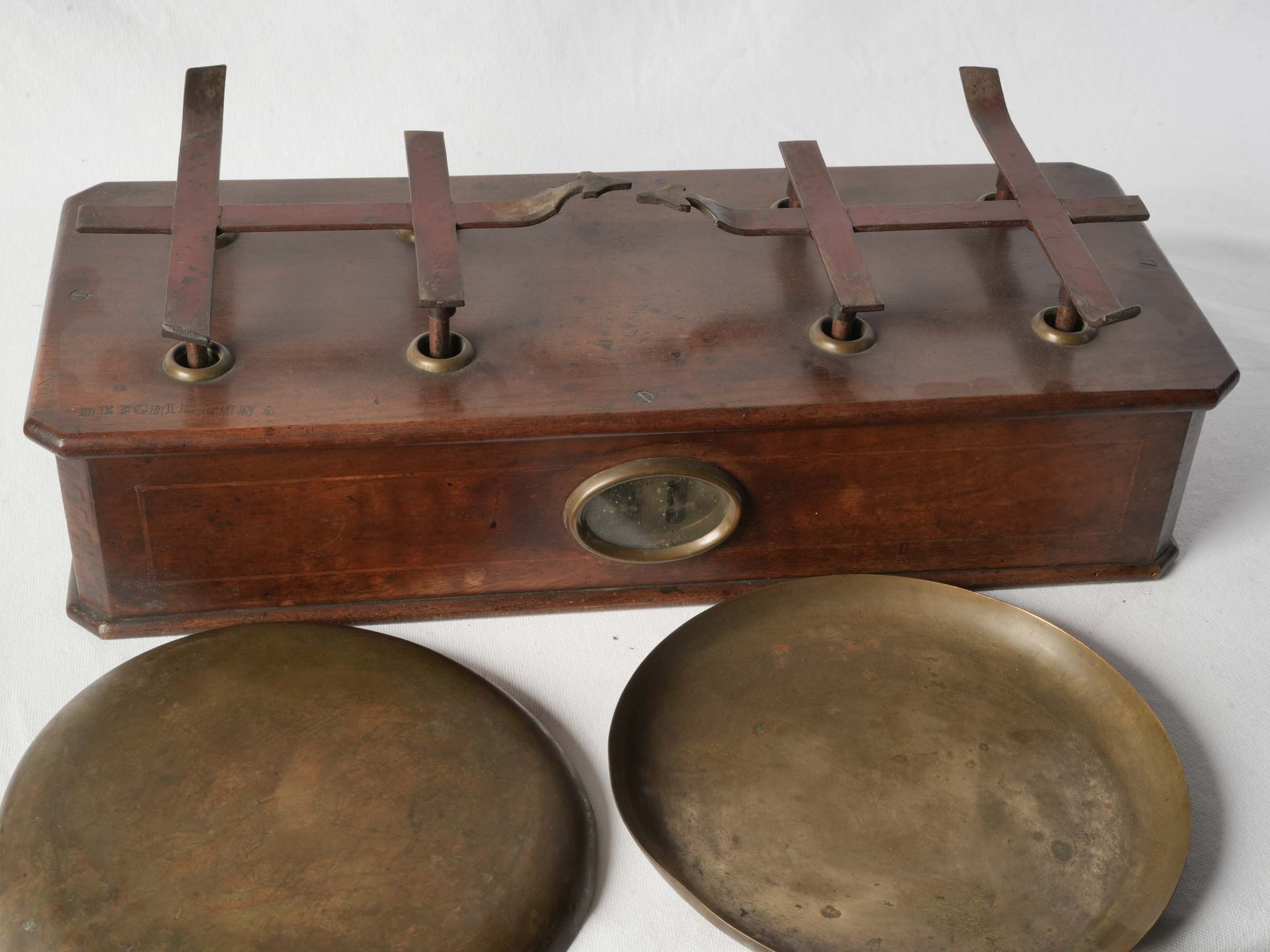 Late 19th-Century French Countertop Scale with Weights - 25¼"