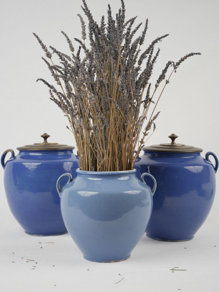 French antique confit ceramic jars