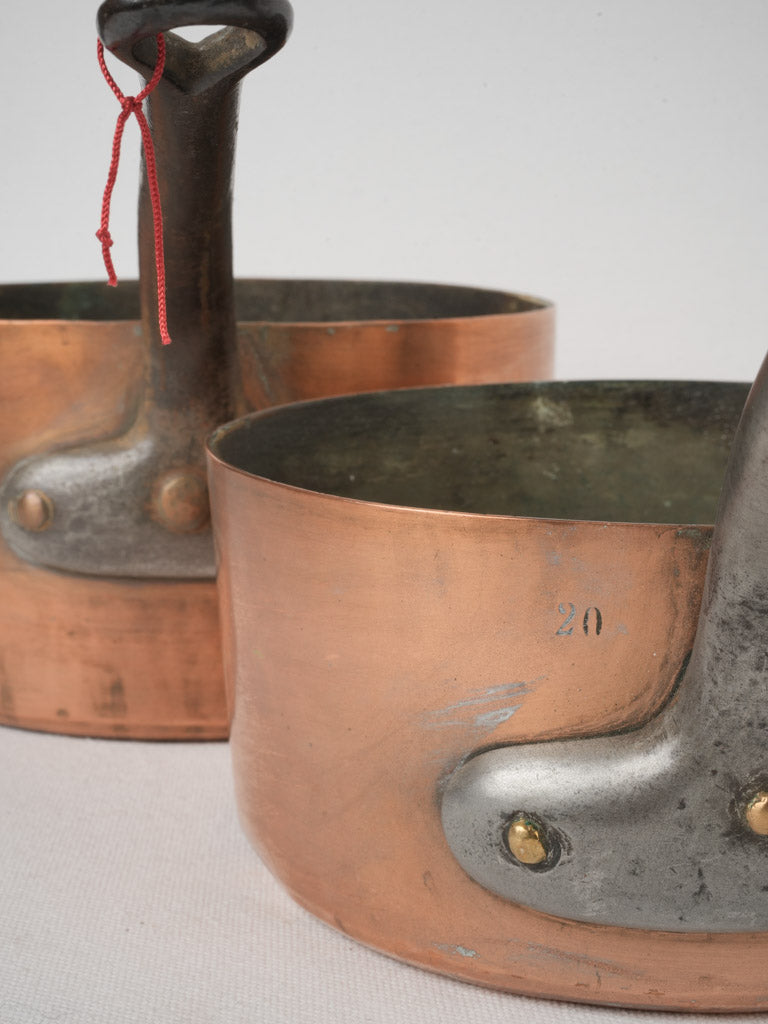 Vintage decorative copper kitchenware