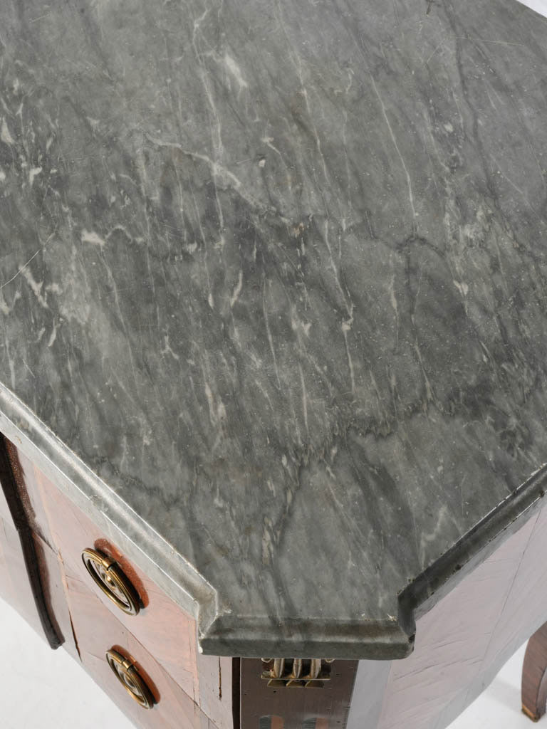 Decorative fabric-lined drawer commode