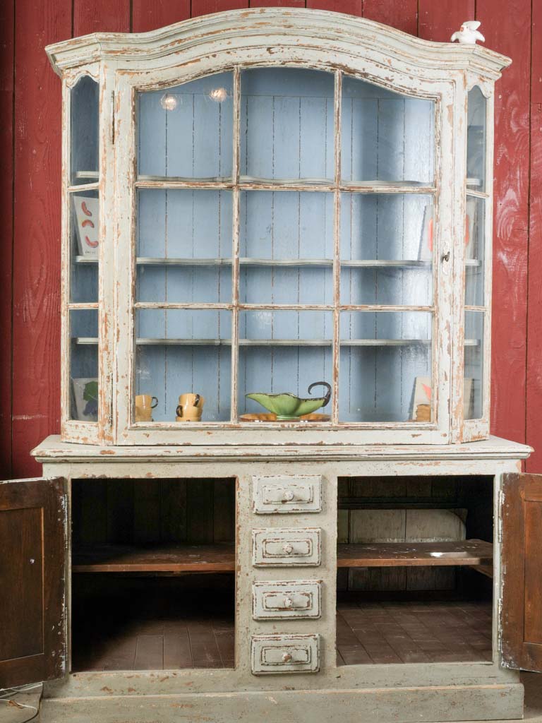 Elegant provincial oak china cabinet