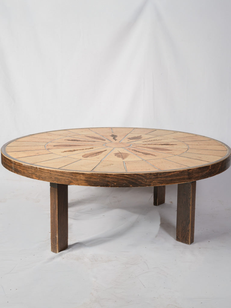 Vintage ochre ceramic coffee table