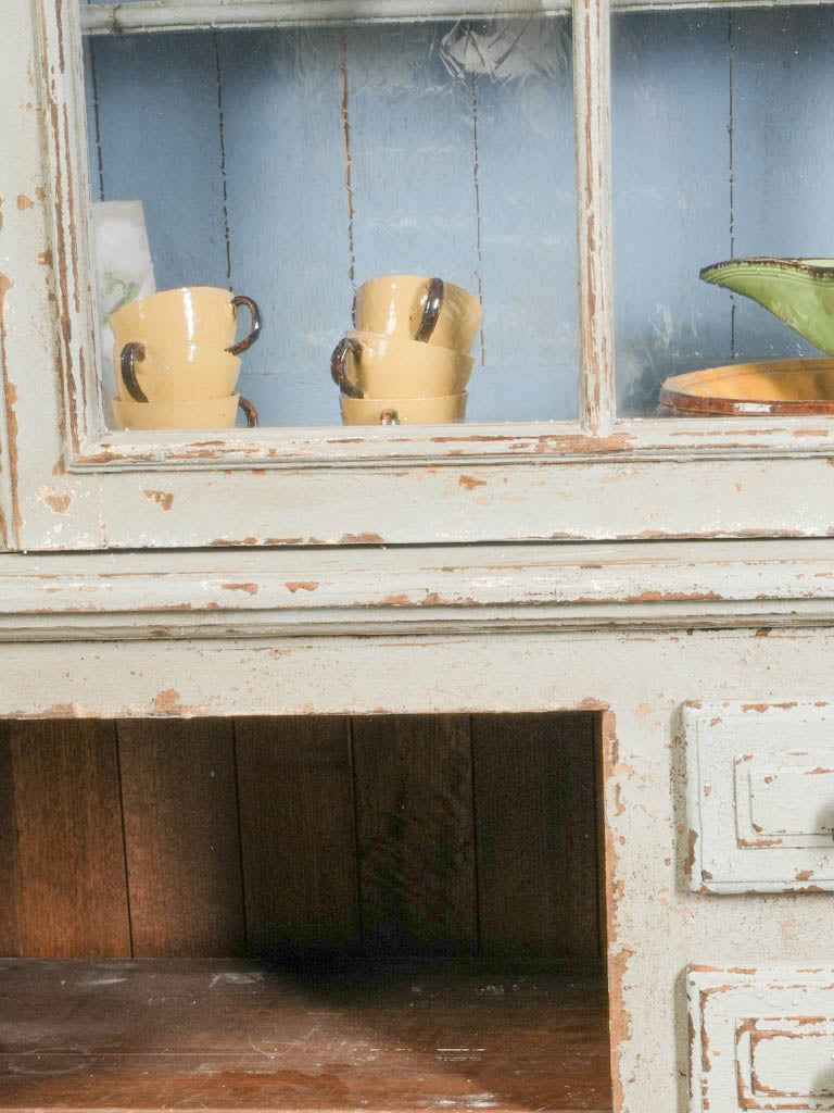 Beige distressed finish oak dresser