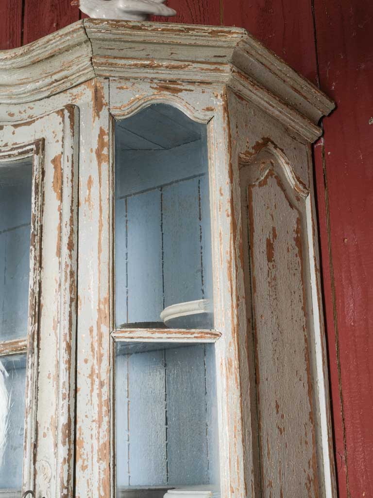 Charmed patina oak display cupboard