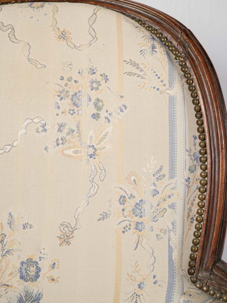 Sculptural walnut Bergere armchair