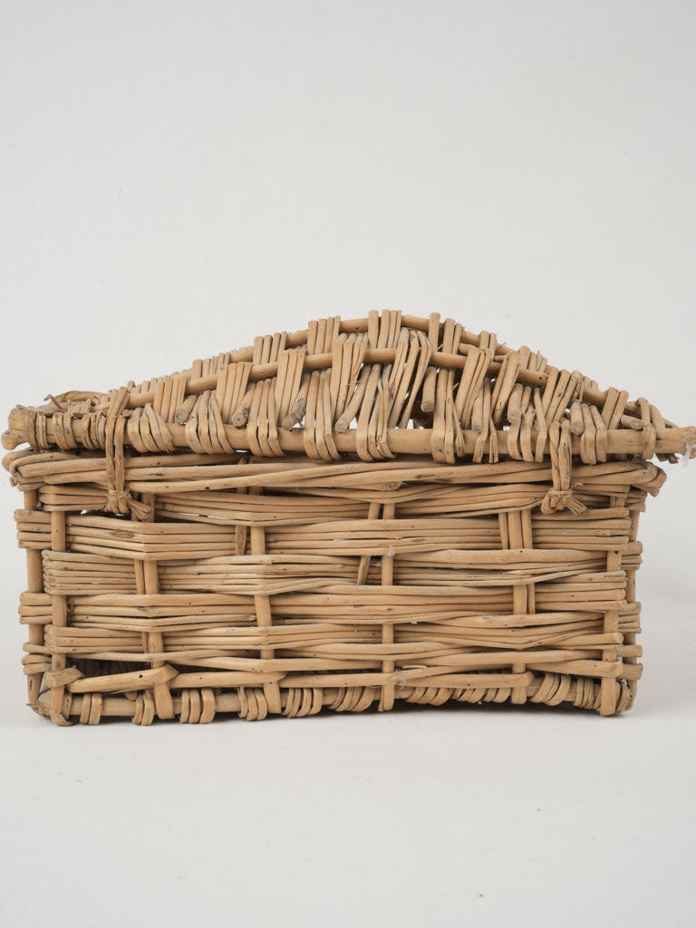 Intact antique Provencal wicker basket