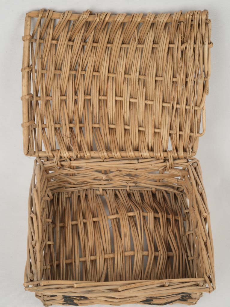 Elegant aged wicker fig basket