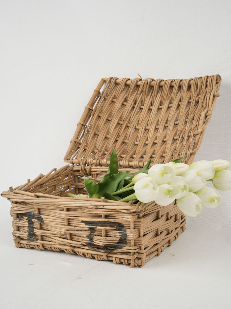 Charming antique fig wicker basket