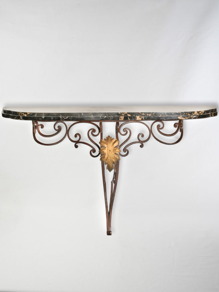 Elegant wrought iron consoles