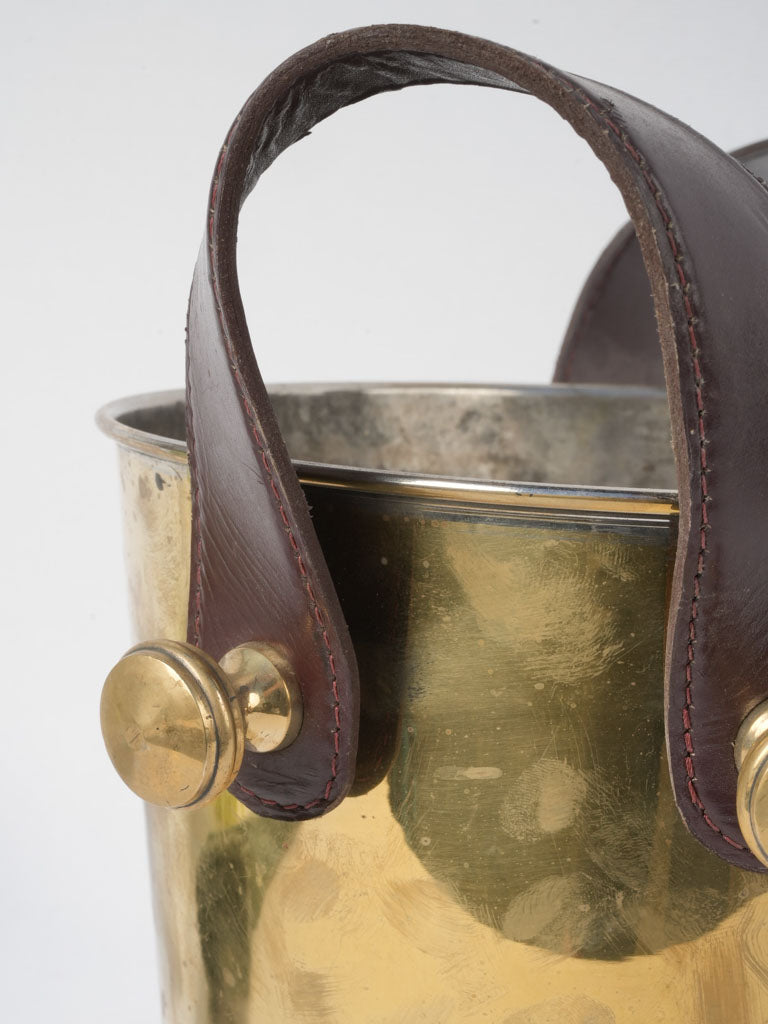 Retro gold patina beverage chiller
