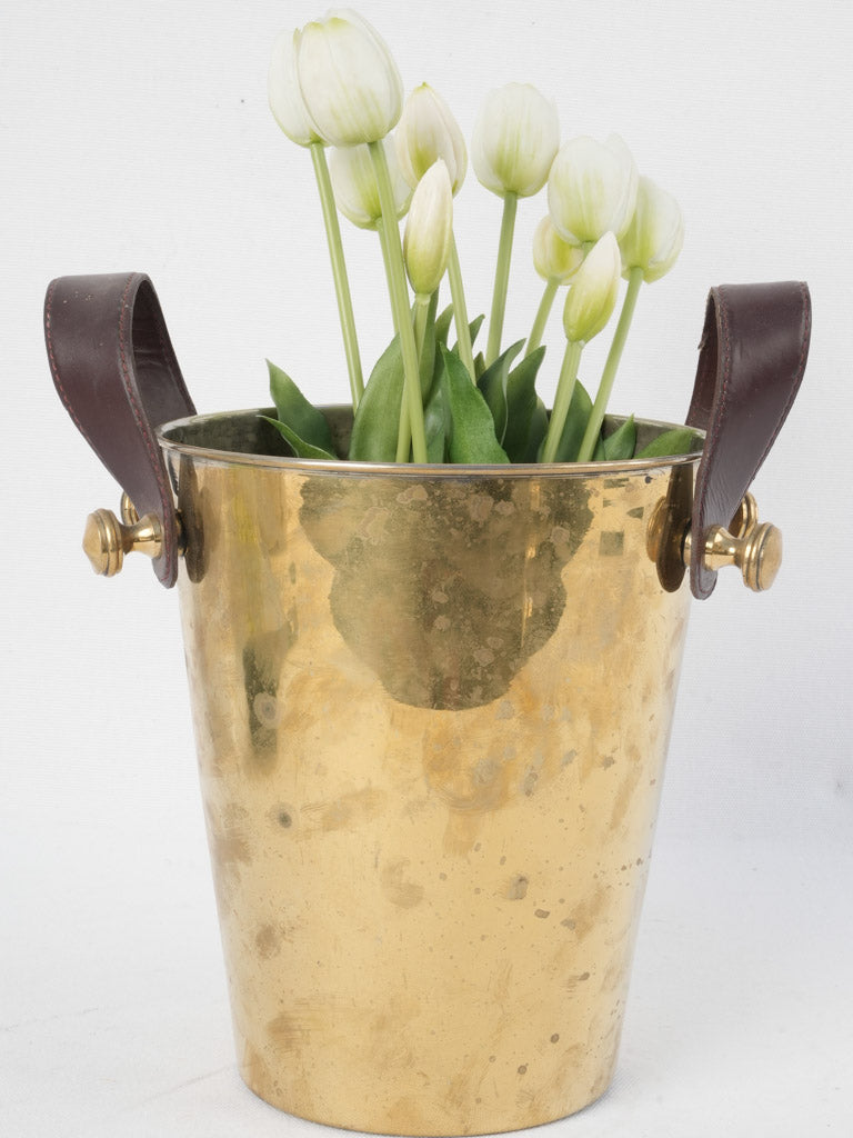 Vintage gold patina ice bucket
