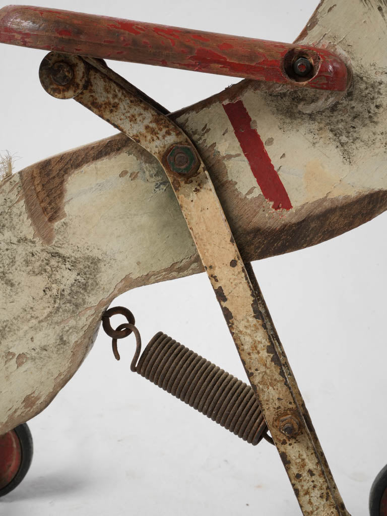 Weathered finish horse toy for collectors