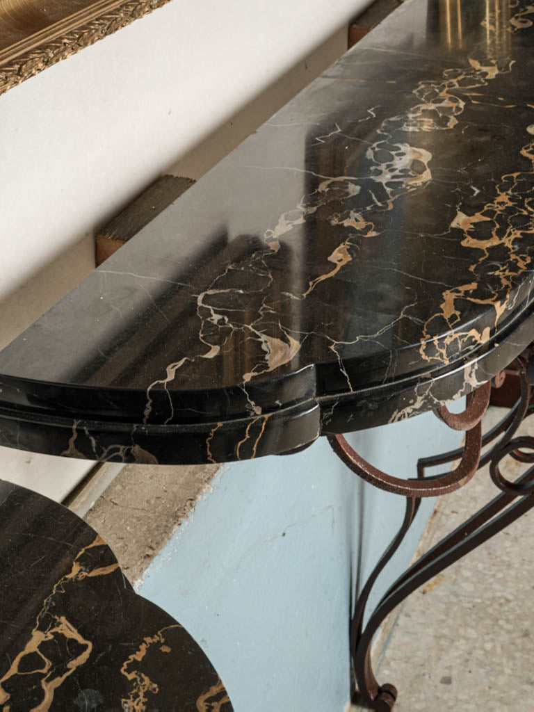 Sculptural presence wall consoles