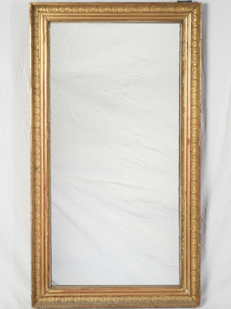Elegant 18th-Century Louis XVI Giltwood Mirror - 49½" x 28"