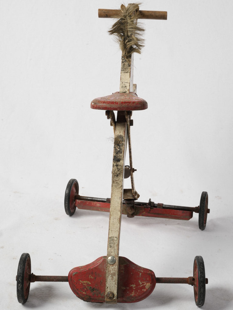 Whimsical wooden horse with springs