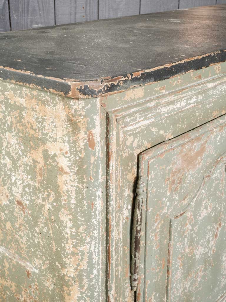 Distressed patina fruitwood enfilade