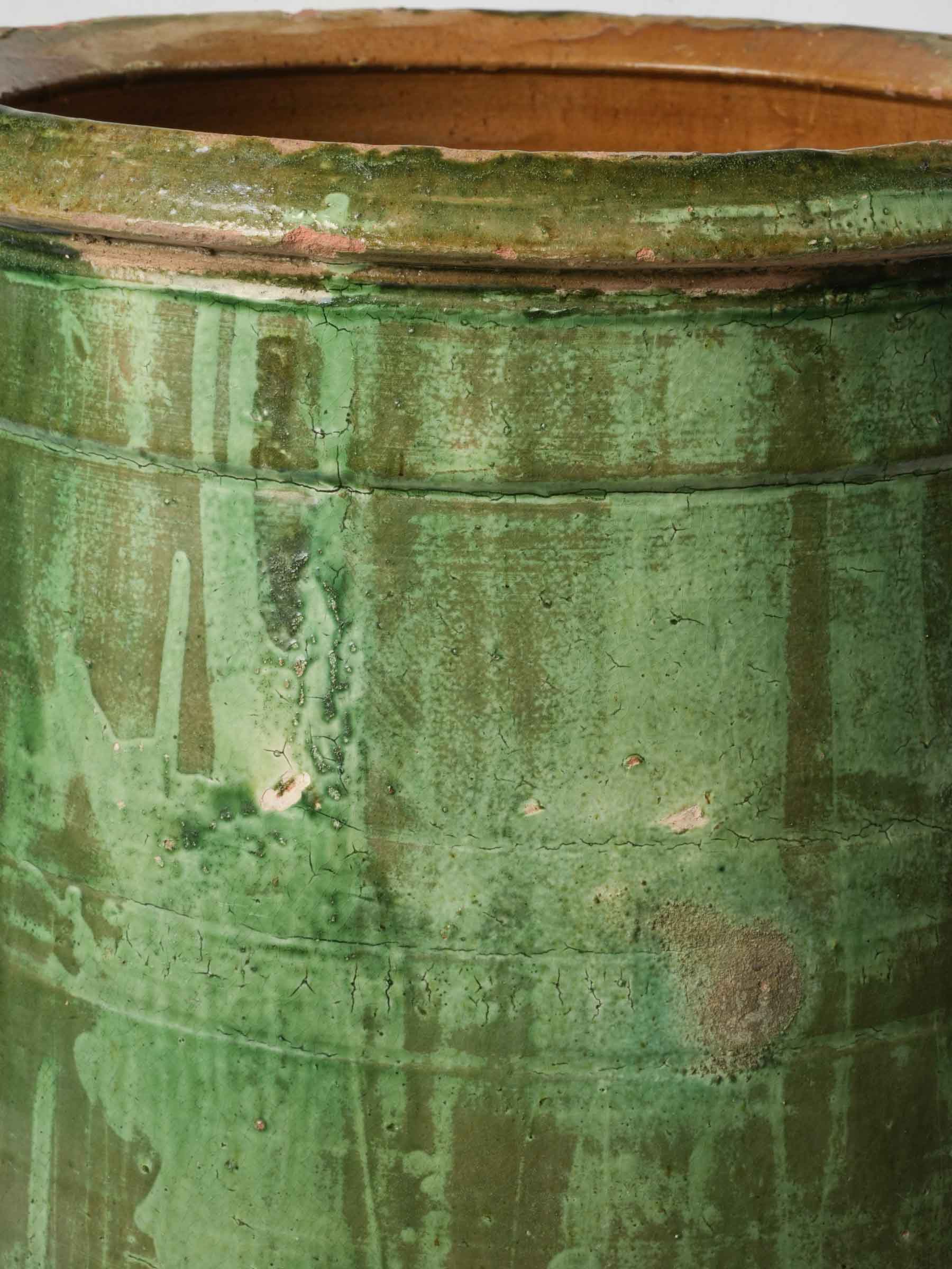 Tall Green-Glazed Olive Jar from Tornac, Late 19th Century - 29¼"