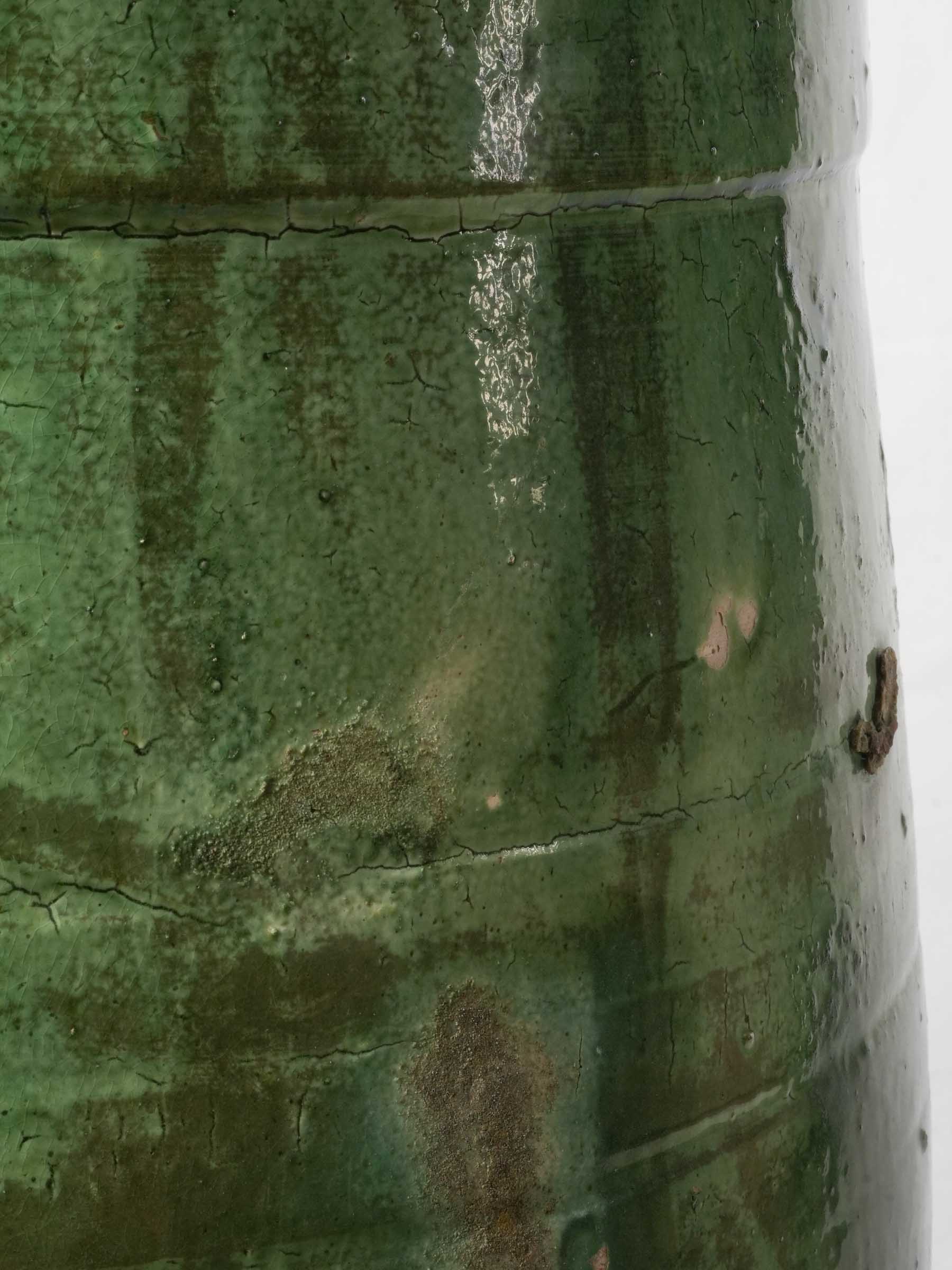 Tall Green-Glazed Olive Jar from Tornac, Late 19th Century - 29¼"
