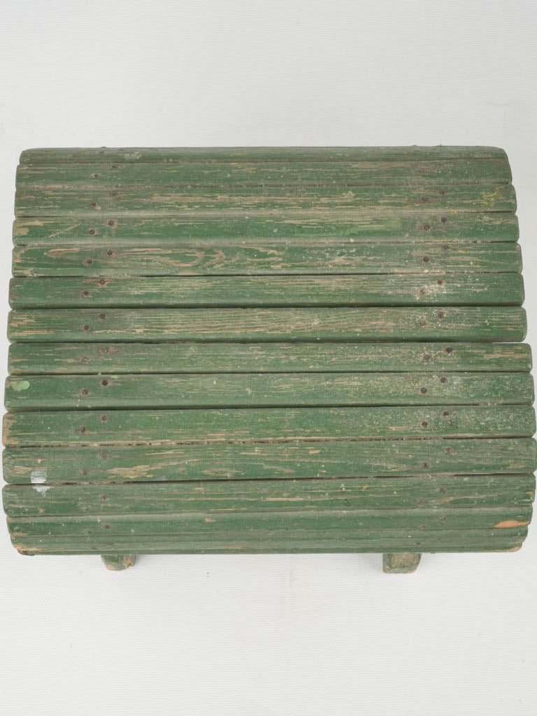 Weathered, chic, painted footrest stool