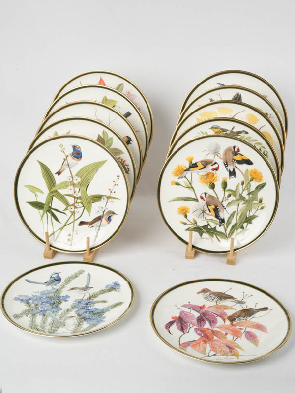 Vintage porcelain Wedgwood plates - Avian-themed