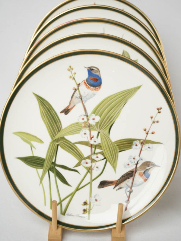 Set of 12 porcelain plates - Arthur Singer - Songbirds of the world - Wedgwood 10¾"