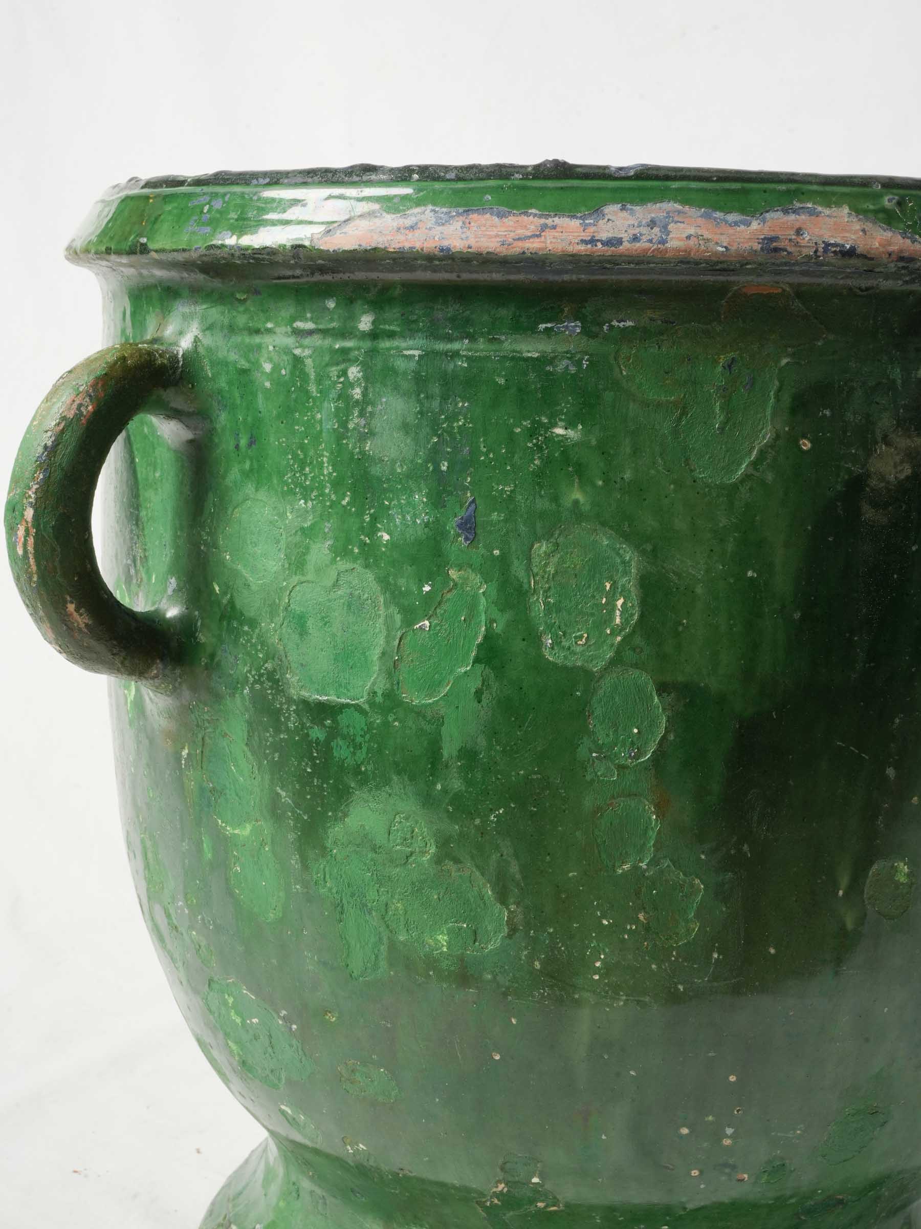 Large Green-Glazed Castelnaudary Jardinière, Late 19th Century - 21¼" x 25¼"