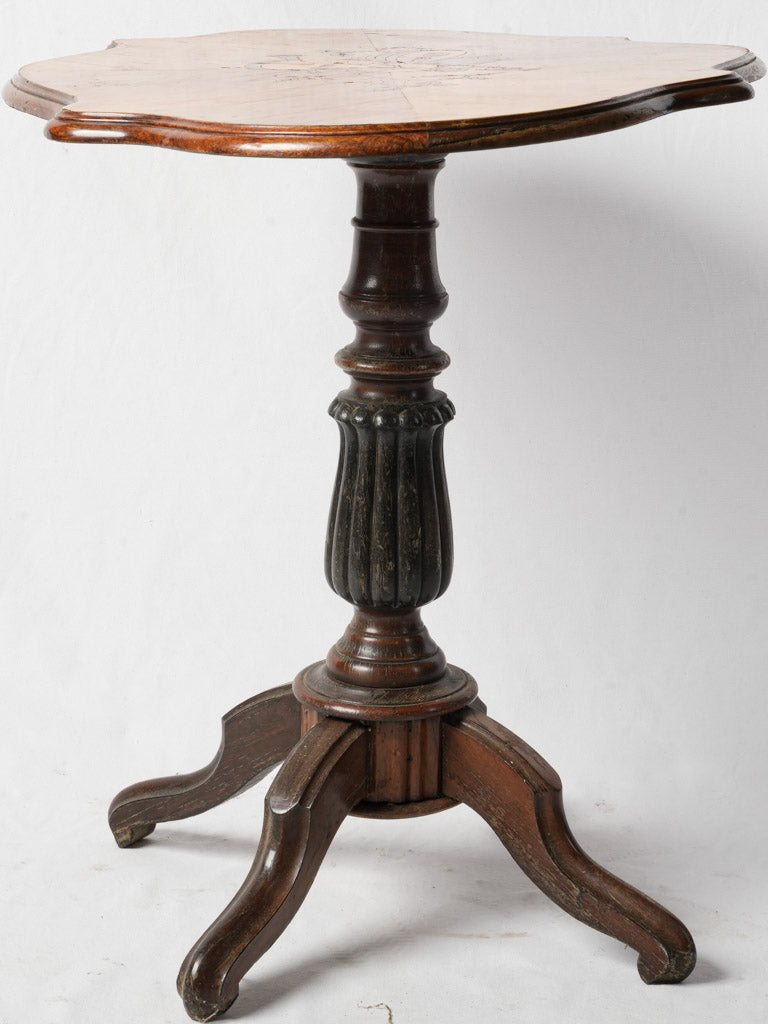 Decorative curved-leg side table